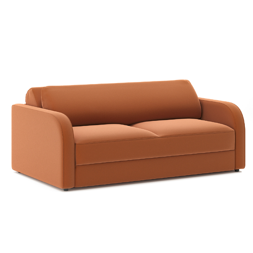 Doze 2.5 Seater Double Sofa Bed, Ochre Orange