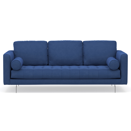 Kirra Velvet 3 Seater Sofa, Classic Blue